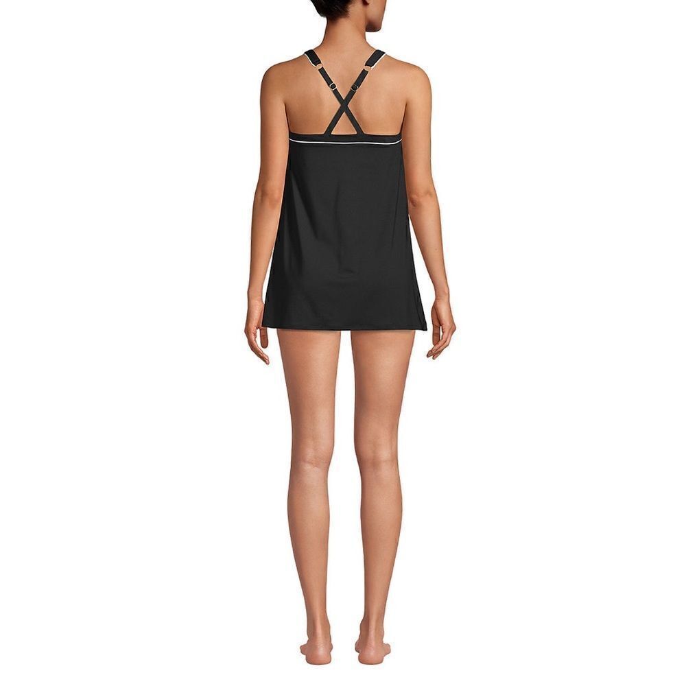 Land’s End Plus and Standard size high neck swimsuit dress one piece Black Var - Picture 3 of 9